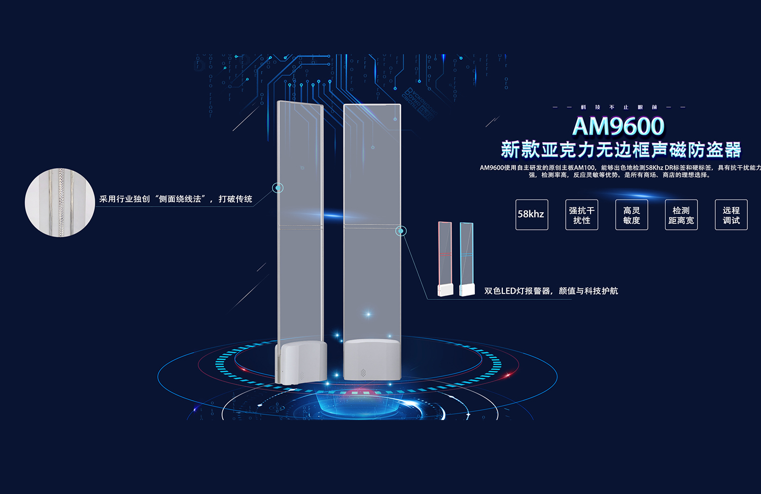 立方美新款亞克力無邊框防盜器AM9600亮相！