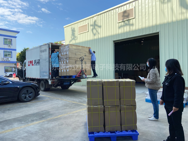 開工忙出貨！100支立方美emeno超市防盜器交付成功！